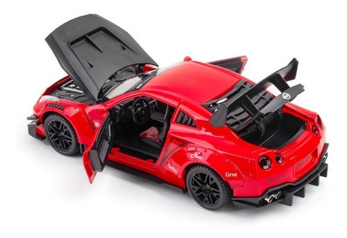 Nissan GT-R en miniatura 1:24 en metal con LED E Som