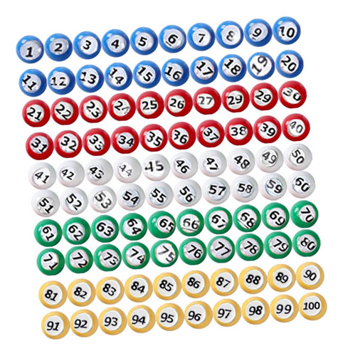 Bolas Números For Máquina Lotería 1 A 100