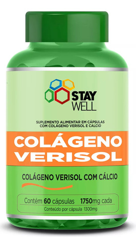  Stay Well Colágeno Verisol 1300mg Com Cálcio Tecnologia Ale