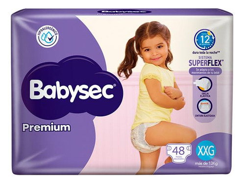 Pañales Babysec Premium Xxg 48 Unidades