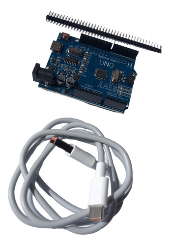 Placa Compatível Arduino Uno R3 Smd Ch340 Usbc + Cabo Usb-c