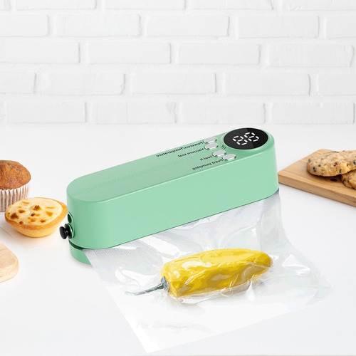 Mini Sellador De Vacío Inalámbrico Compacto 60 Kpa Verde
