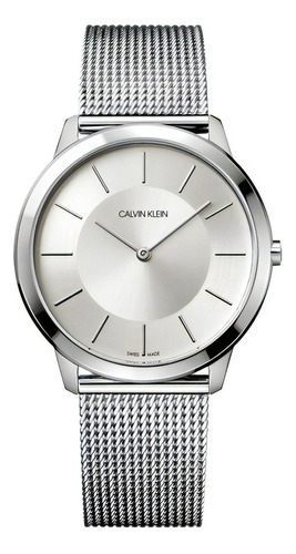 Relógio Unissex Calvin Klein Minimal Aço Prata K3m21126