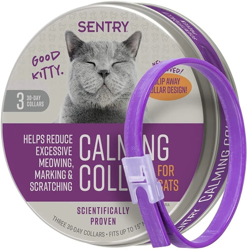 Collar Gatos Calmar Feromonas Sentry Kit X 3. Envio Gratis