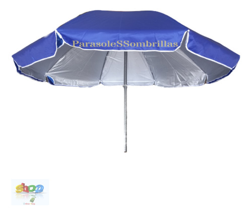 Parasol Sombrilla 2:40mt Diam Dobletela Doblvarilla Imper Uv