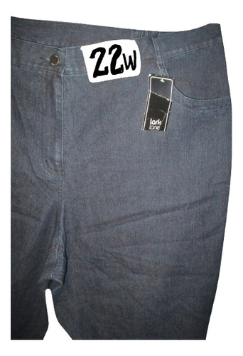 Capri Bermuda Azul Mezclilla Talla 22w (40/42) Lark Lane