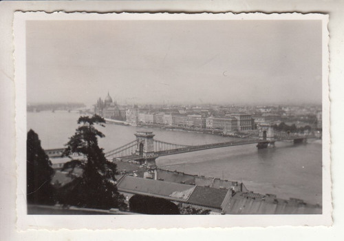 Antigua Fotografia Real Vista De Budapest Años 30 