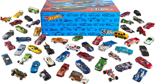 Juego De 50 Camiones Y Coches De Juguete Hot Wheels En Es...