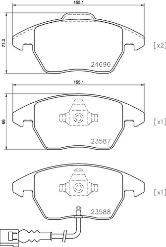 Balatas Delanteras / Vw Passat Tdi Sel 2012-2013 Sm