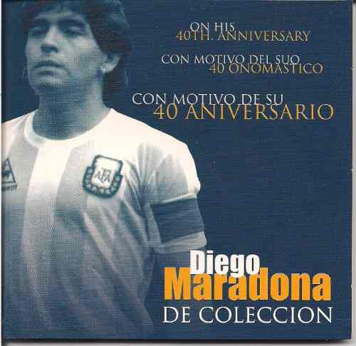 Moneda Medalla Diego Maradona 40 Aniversario En Blister