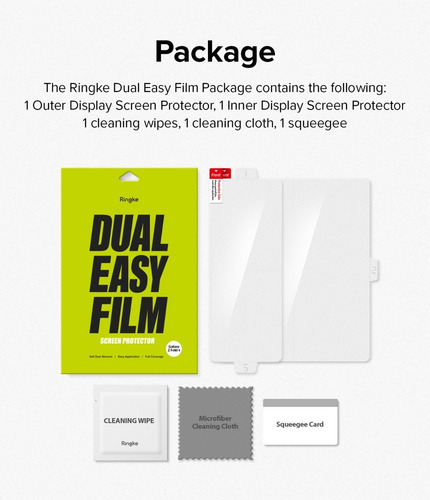 Imagen 3 de 10 de Film Ringke Screen Para Galaxy Z Fold 4 Pantalla Full Comple