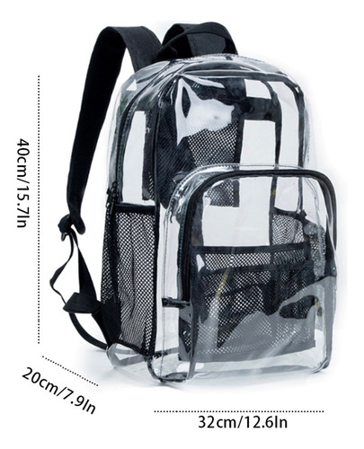 Mochila Transparente E Con Gran Capacidad Para Hombres Y 100