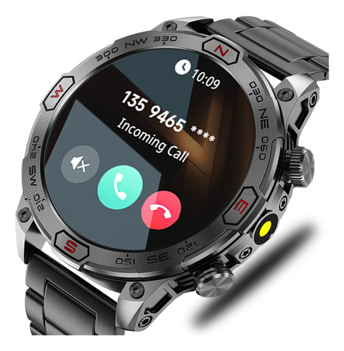 2025 Linterna Reloj Inteligente Para Hombre Bluetooth Llamada Asistente De Voz Brújula Smart Watch Amoled 1.43