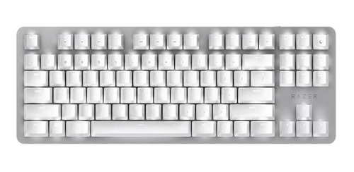 Imagen 1 de 2 de Teclado gamer Razer BlackWidow Lite QWERTY Razer Orange inglés US color mercury con luz blanca