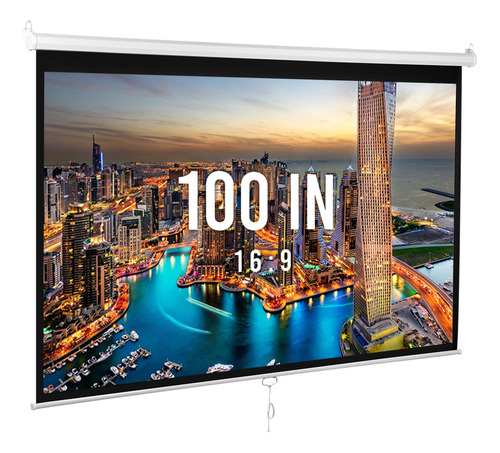 Khomo Gear 100  Pantalla De Proyector 16:9 Hd Wide Con Mecan