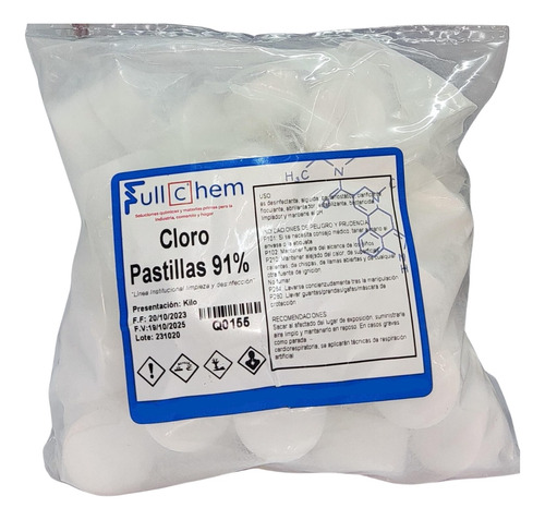 Cloro En Pastillas 91% (hipoclorito De Calcio) X 1 Kg