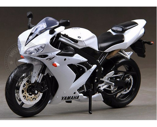 Miniatura Moto Yamaha Yzf-r1 Branca Maisto 1/12