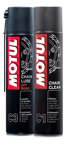 Motul C3 Lubricante De Cadenas + Motul C1 Desengrasante