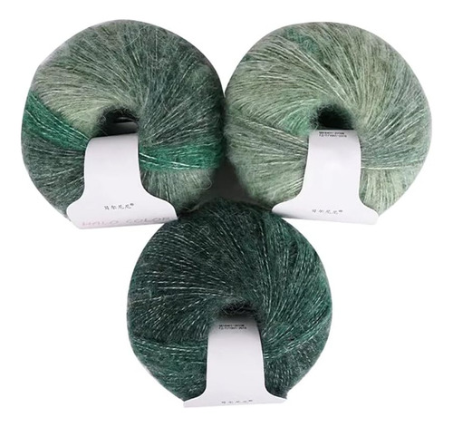 Mohair - Hilo De Lana Tejer Y Ganchillo, 3 Madejas Degr...