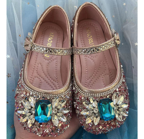 Zapatos De Niña Sandalias Princesa Zapatillas De Cristal S21