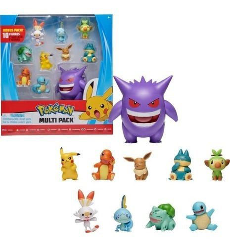 10 Pack De Pokemon Gengar Pikachu Charmander Exclusivo