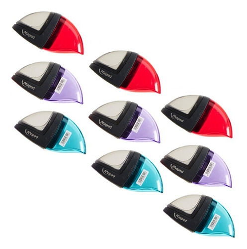 Sacapuntas Maped Moondo Mas Goma Set 9 Unidades