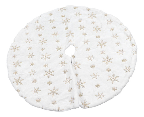 Falda Blanca Para Árbol De Navidad De 35.4 Pulgadas, Forma R