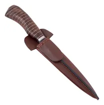 Comprar Cuchillo Suela Combinado 14cm Acero Inox Vaina Vaqueta ... Color Marrón Oscuro