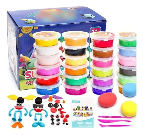 Pack De 24 Masas Moldeable Colores Surtidos
