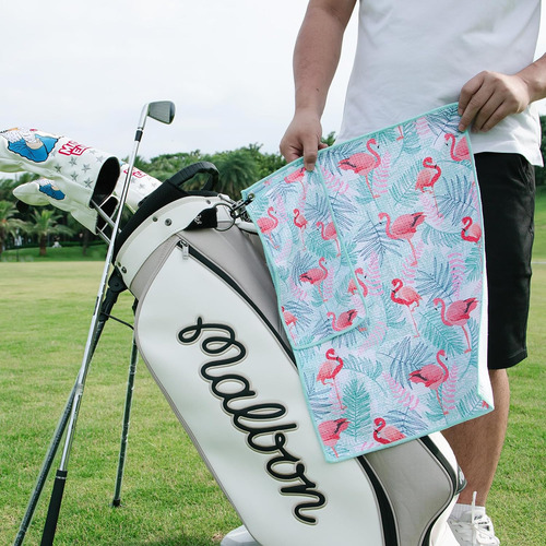 Toalla De Golf, Diseño De Gofre De Microfibra Con Clip, Toal