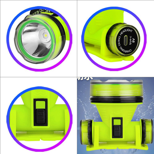 Xt Lámpara De Cabeza Con Luz De Buceo Linterna Subacuática