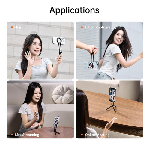 Magnetic Phone TriPod Stand Para iPhone Mosquetón De Escalad