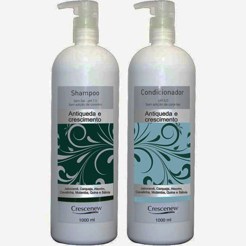 Imagem 1 de 3 de Shampoo E Condicionador Anti-queda Crescenew 1 Litro - Alumã