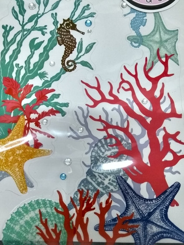 Imagem 6 de 6 de Kit Skin Adesivo Tablet Notebook Fundo Mar Glitter E Strass