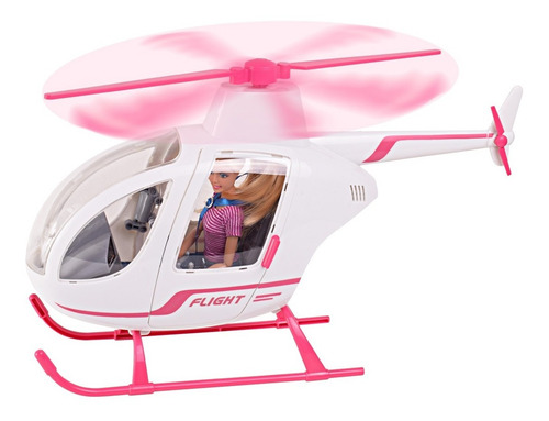 Imagen 3 de 10 de Muñeca Paloma Y Su Helicoptero 45cm Luz Y Sonido Duende Azul