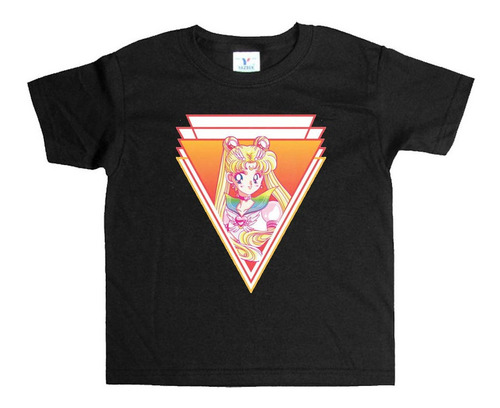 Remera Negra Niños Sailor Moon  R92