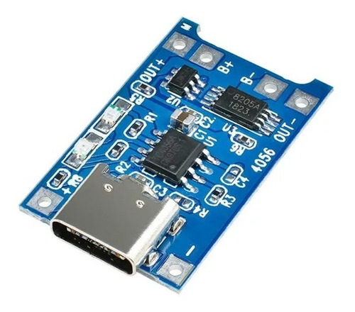 Módulo Tp4056 Cargador Batería 18650 Tipo C Usb 5 Unidades