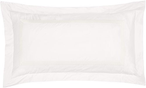 Francamente Lino Windsor Almohada Sham, Blanca.