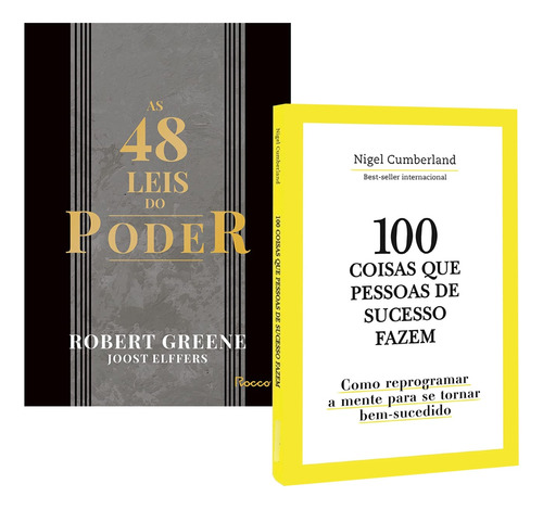 Kit 2livros, As 48 Leis Do Poder + 100 Coisas Que Pessoas De Sucesso Fazem, Clássico Sobre Como Multiplicar Riqueza E Solucionar Problemas Financeiros, Ed. Atualizada, Robert Greene, Nigel Cumberland