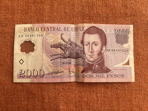 Billete 2 Mil Pesos Año 2008