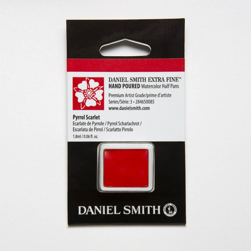 Aquarela Daniel Smith Pastilha 85 Pyrrol Scarlet