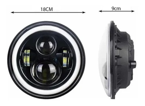 Juego Optica 7 Pulgada Faro Led Jeep Wrangler Ika F100 Willy