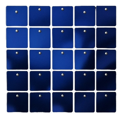 Lentejuela Cuadrada Metalizada Shimmer Wall Por 1/2kg Azul Metalizado