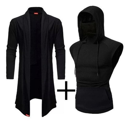 Kit Regata Masculina Ninja Com Mascara Embutida + Cardigan