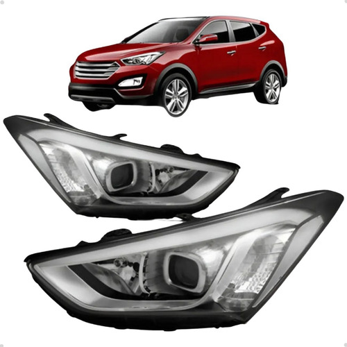Par Farol Santa Fe 2014 2015 2016 Com Led Sem Xenom