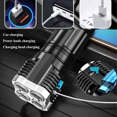 Mini Linterna Led Recargable Por Usb Muy Fuerte Para Pesca