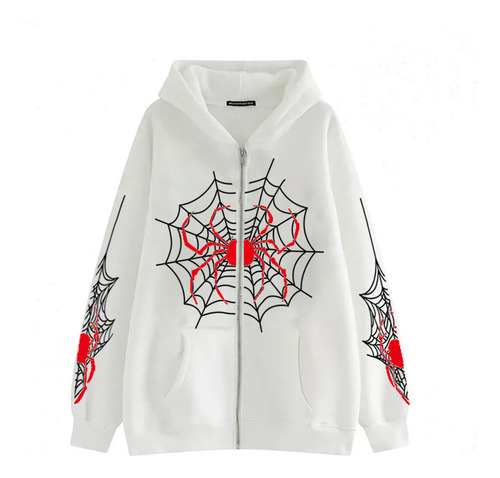 Chaqueta Sudadera Con Capucha Para Mujer Spider Moda Casual