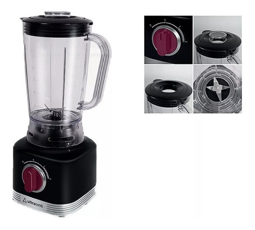 Imagen 2 de 4 de Licuadora Ultracomb Lc-2007 1,5 Lts 650w Vaso Plastico P