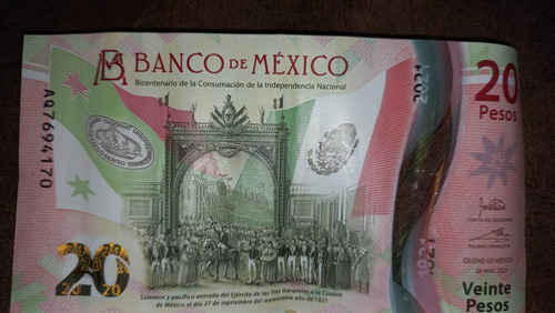 Billete De 20 Pesos Mexicanos Nuevo