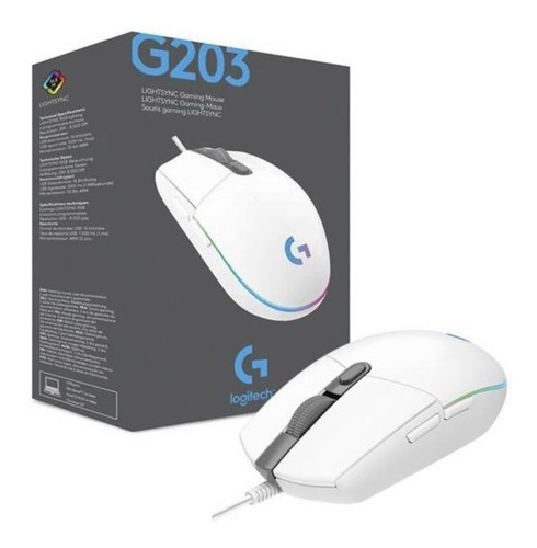 Imagen 3 de 5 de Mouse Gaming Rgb Logitech G203 Lightsync